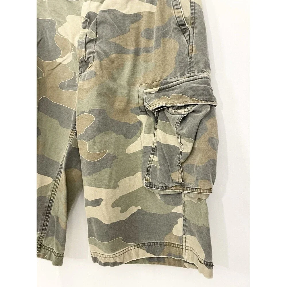 Urban Pipeline Up Cargo Shorts 36 35” Pockets Camo Camouflage Outdoor LONG - Picture 2 of 6